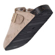 Sabots Femme fourrés Taupe clous