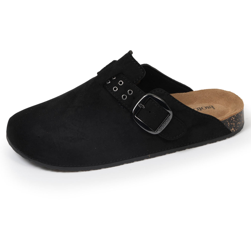 Sabots Femme microsuède œillets Noir - Isotoner