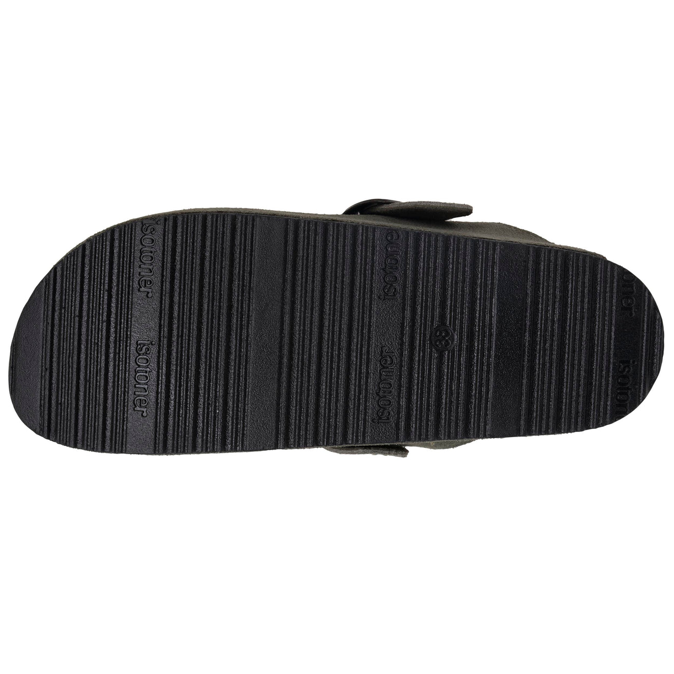 Sabots Femme cuir suède double surpiqures Kaki