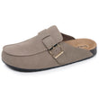 Sabots Mocassin Femme Taupe