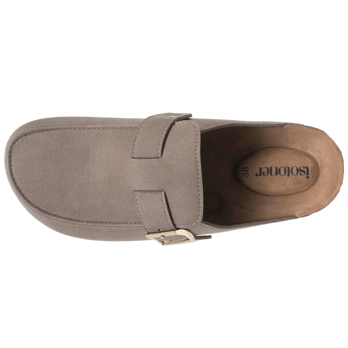 Sabots Mocassin Femme Taupe