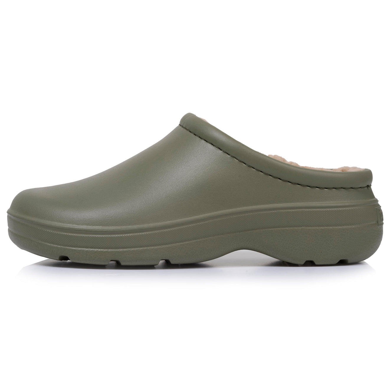 Sabots de jardin Femme fourrés Kaki