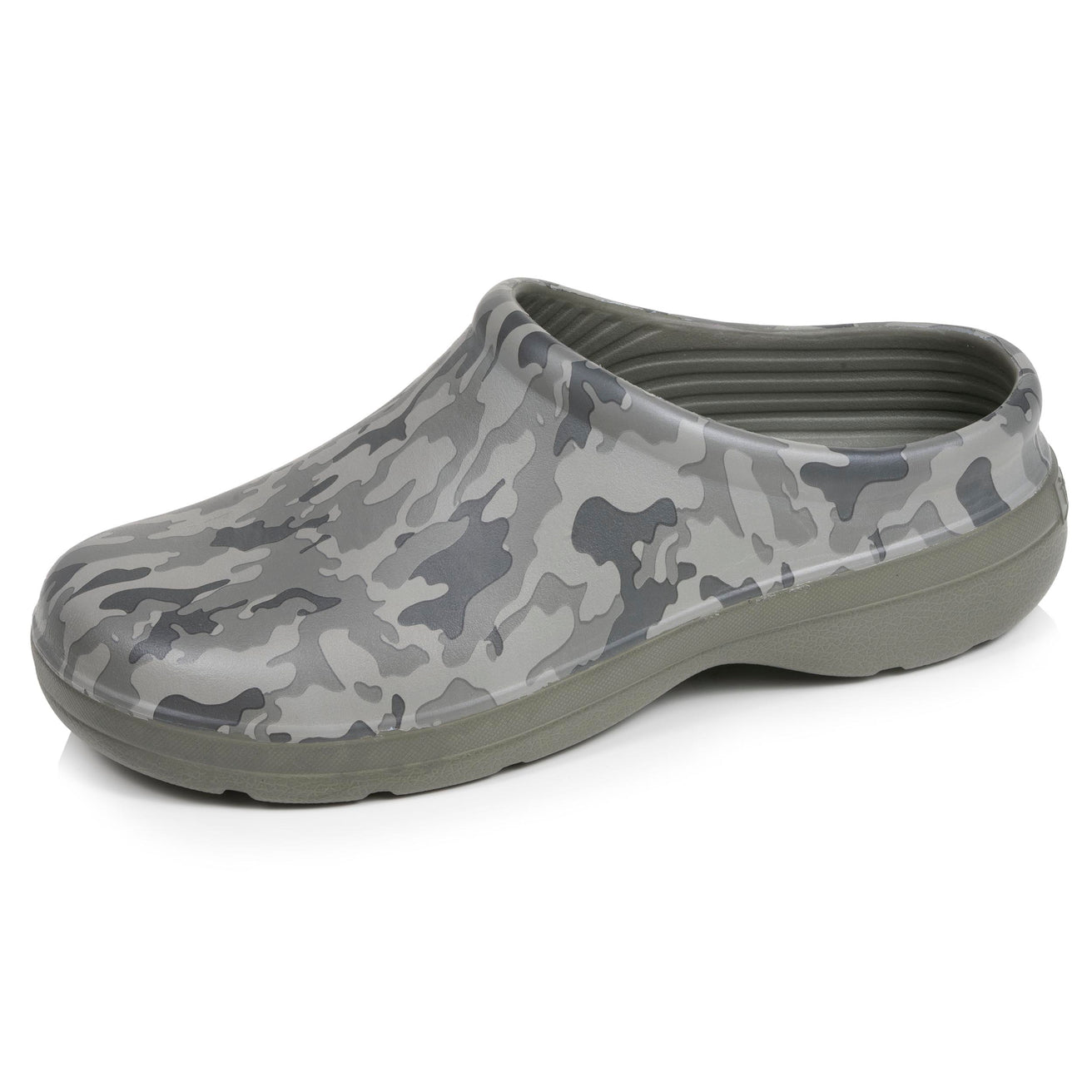 Sabots de jardin Homme imprimé camouflage kaki