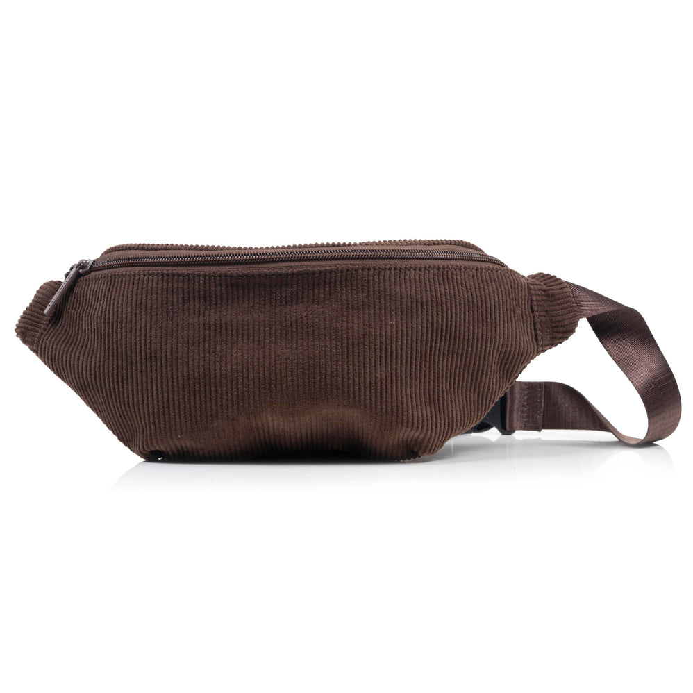 Sac banane Mixte velours côtelé Marron - Isotoner