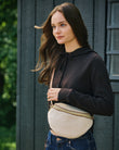 Sac banane sherpa Femme Beige
