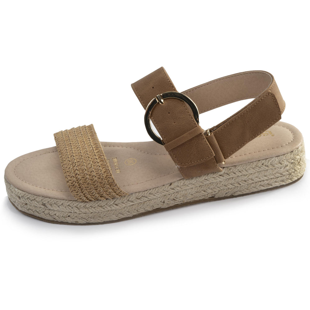 Sandales Femme Tressées Camel - Isotoner