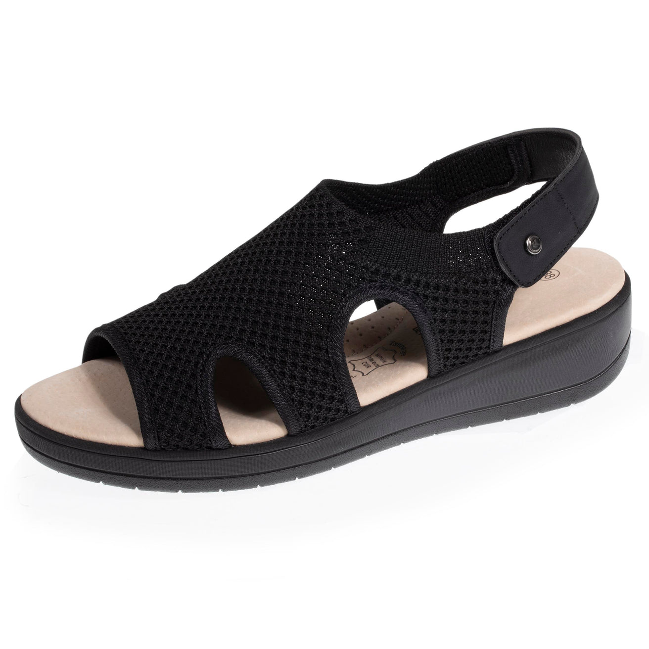 Sandales Femme CONFORT PLUS Noir Isotoner