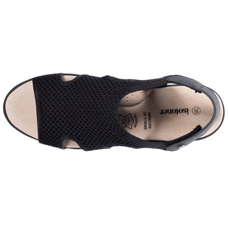 Sandales Femme CONFORT PLUS Noir - Isotoner