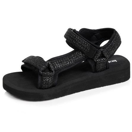 Sandales Femme Sport à talon Noir - Isotoner