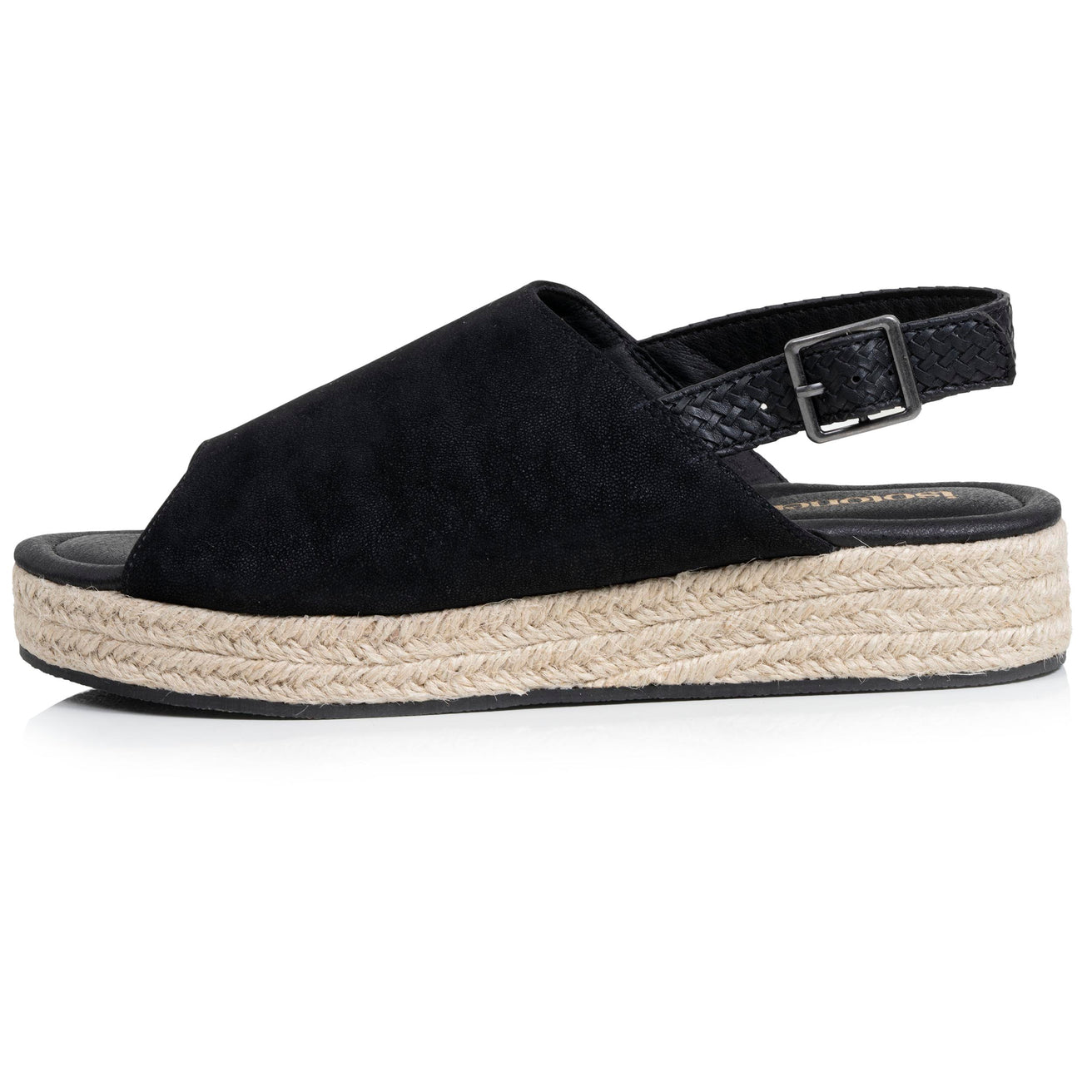 Sandales Femme semelle plateforme corde Noir