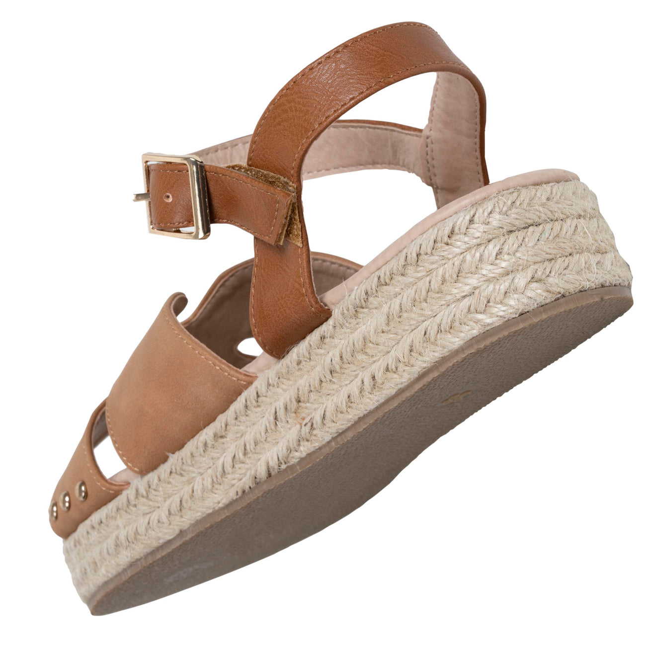 Sandales Femme semelle plateforme corde Camel