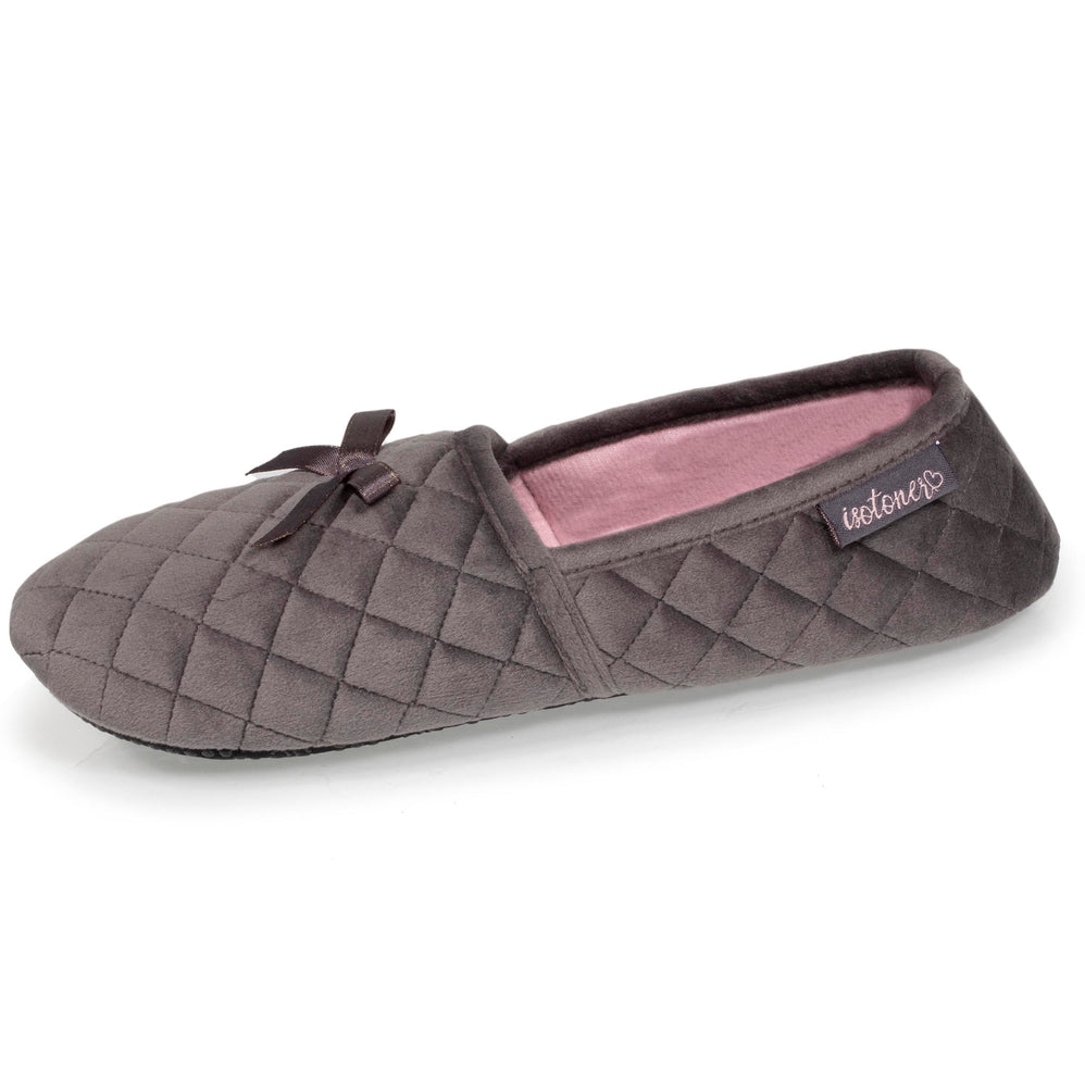 Chaussons slippers Femme Gris foncé - Isotoner