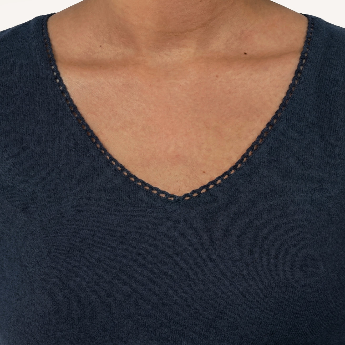 T-shirt à manches courtes Femme Marine chiné