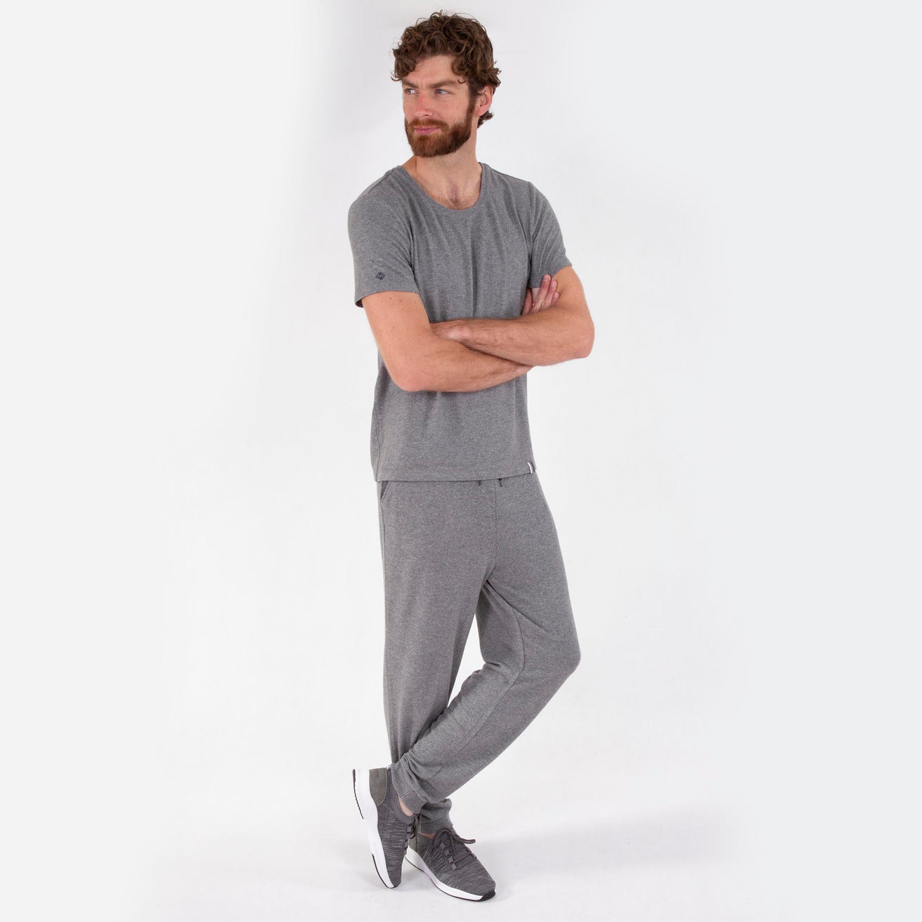 T-shirt manches courtes Homme Gris