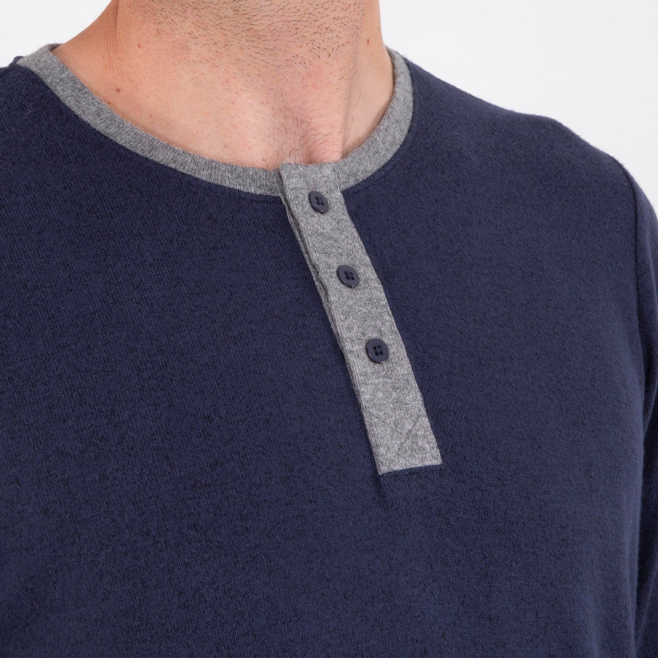 T-shirt manches longues Homme Marine
