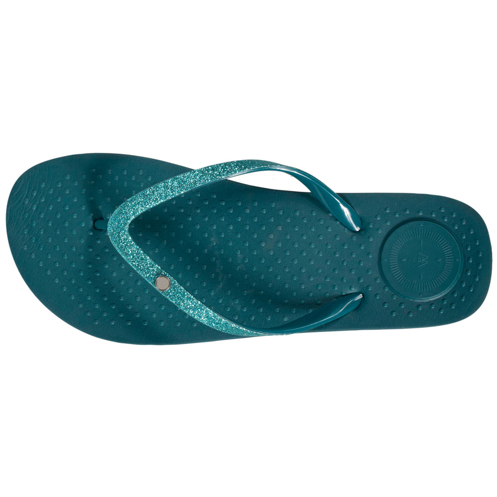 Tongs Femme unie vert canard - Isotoner