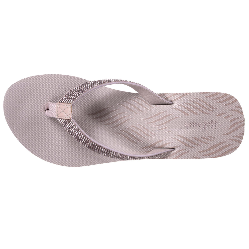 Tongs Femme talon paillettes Taupe - Isotoner