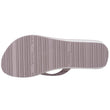 Tongs Femme talon paillettes Taupe