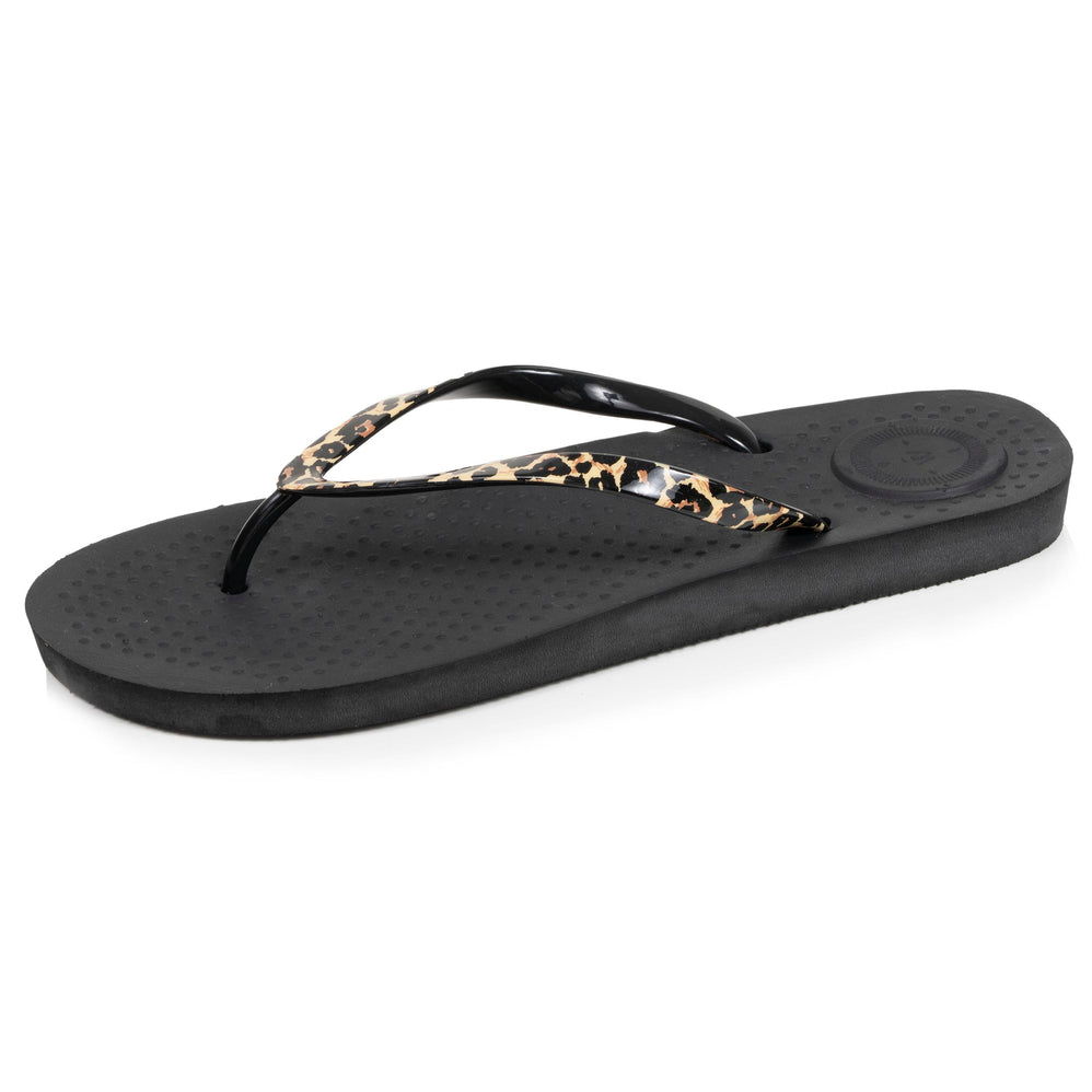 Tongs Femme EVERYWEAR™ Tige Léopard/noir - Isotoner