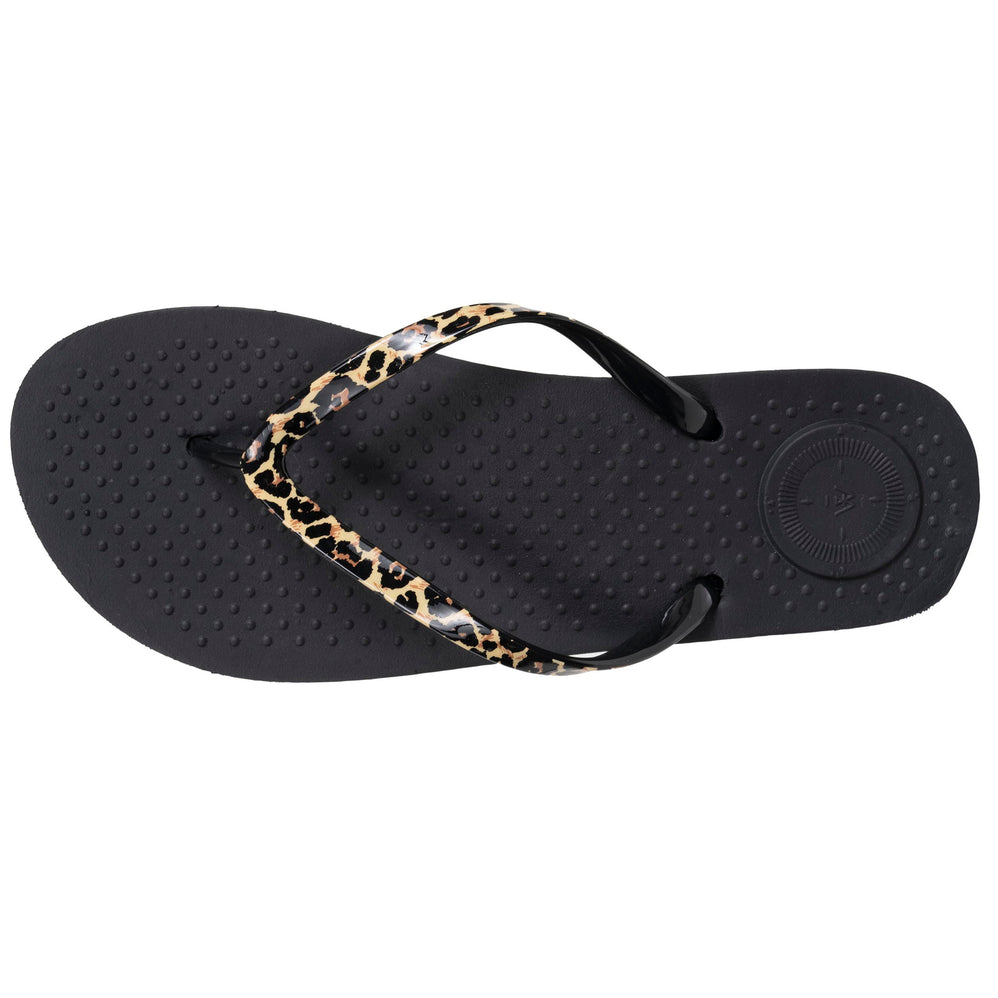 Tongs Femme EVERYWEAR™ Tige Léopard/noir - Isotoner