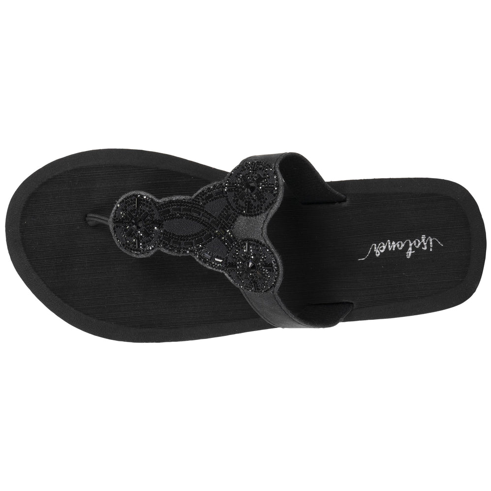 Tongs Femme YOGA sophistiquée Noir - Isotoner