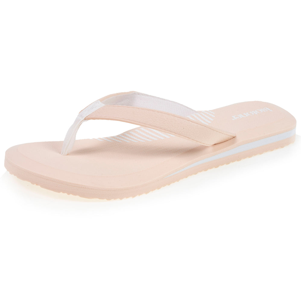 Tongs Femme bicolore yoga Beige - Isotoner