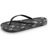 Tongs Femme imprimé Fleurs Taupe noir - Isotoner