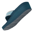 Tongs Femme talon paillettes Vert Canard