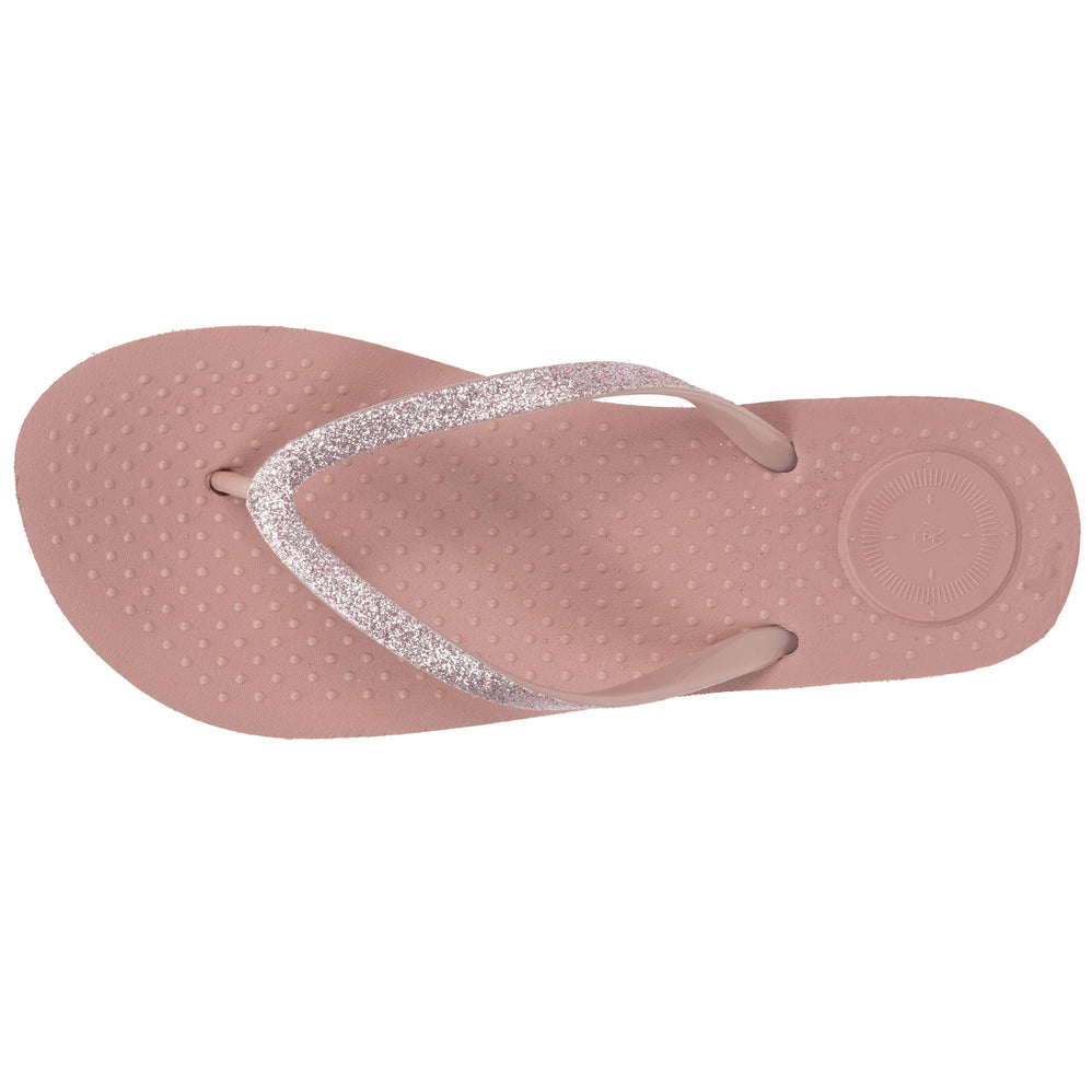 Tongs Femme tige paillettes Rose - Isotoner
