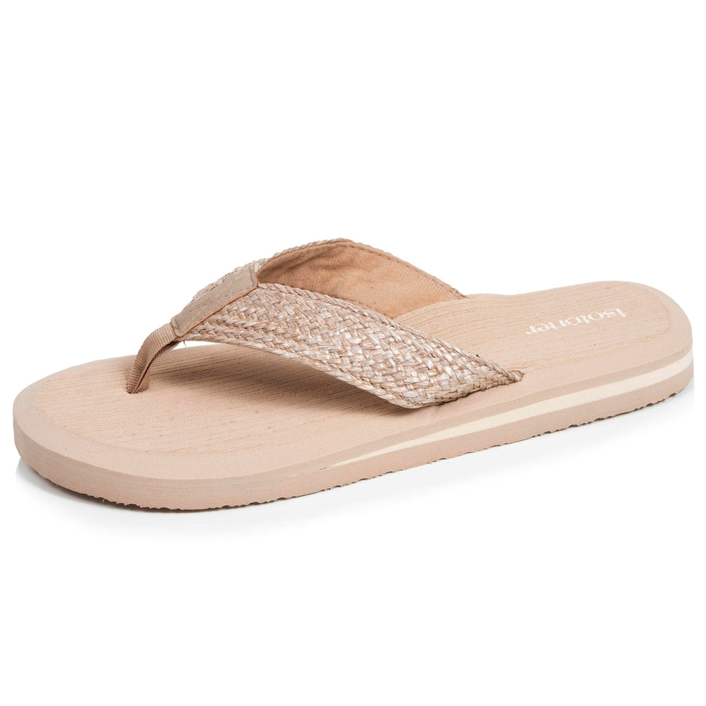 Tongs Femme yoga confort Beige - Isotoner