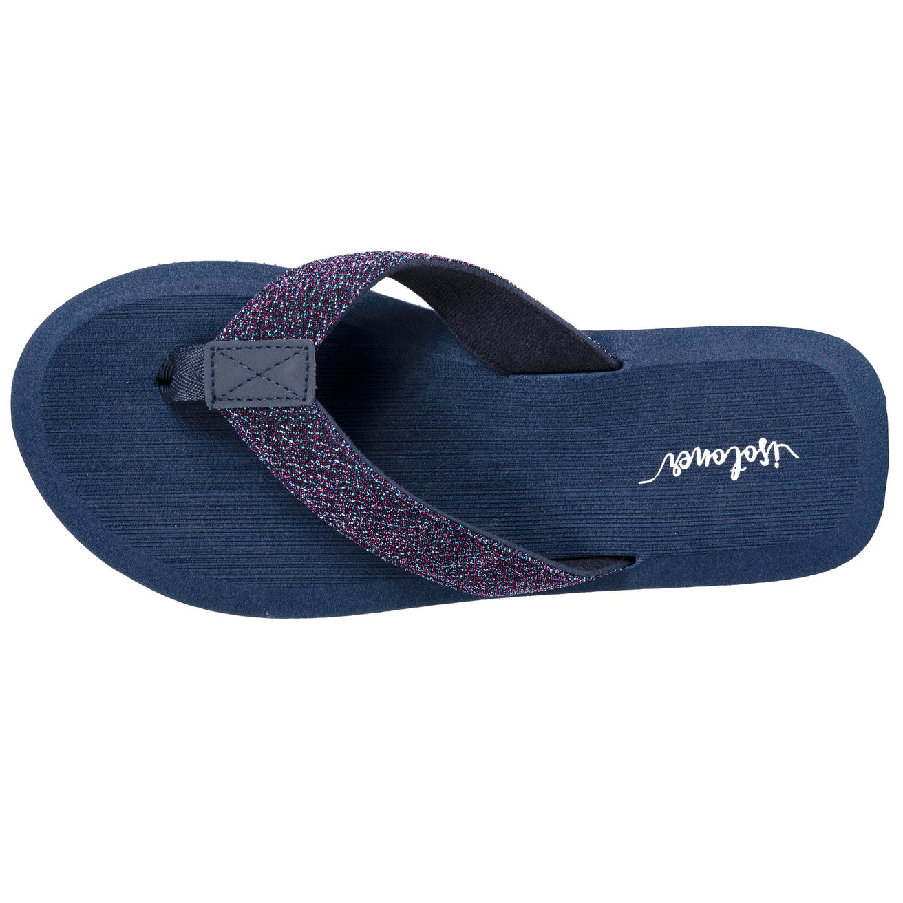 Tongs Femme yoga confort Marine pailletée