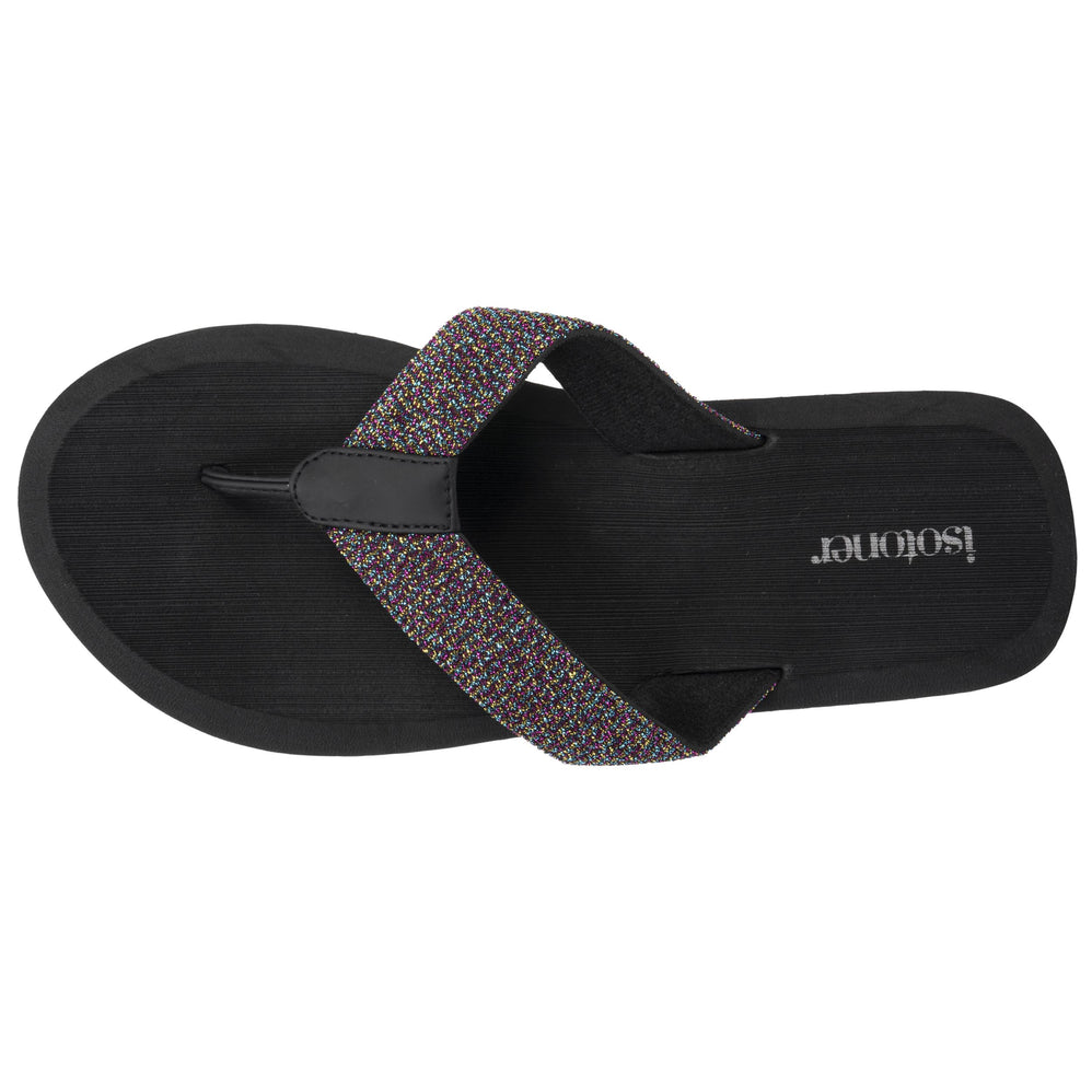 Tongs Femme yoga confort Noir - Isotoner