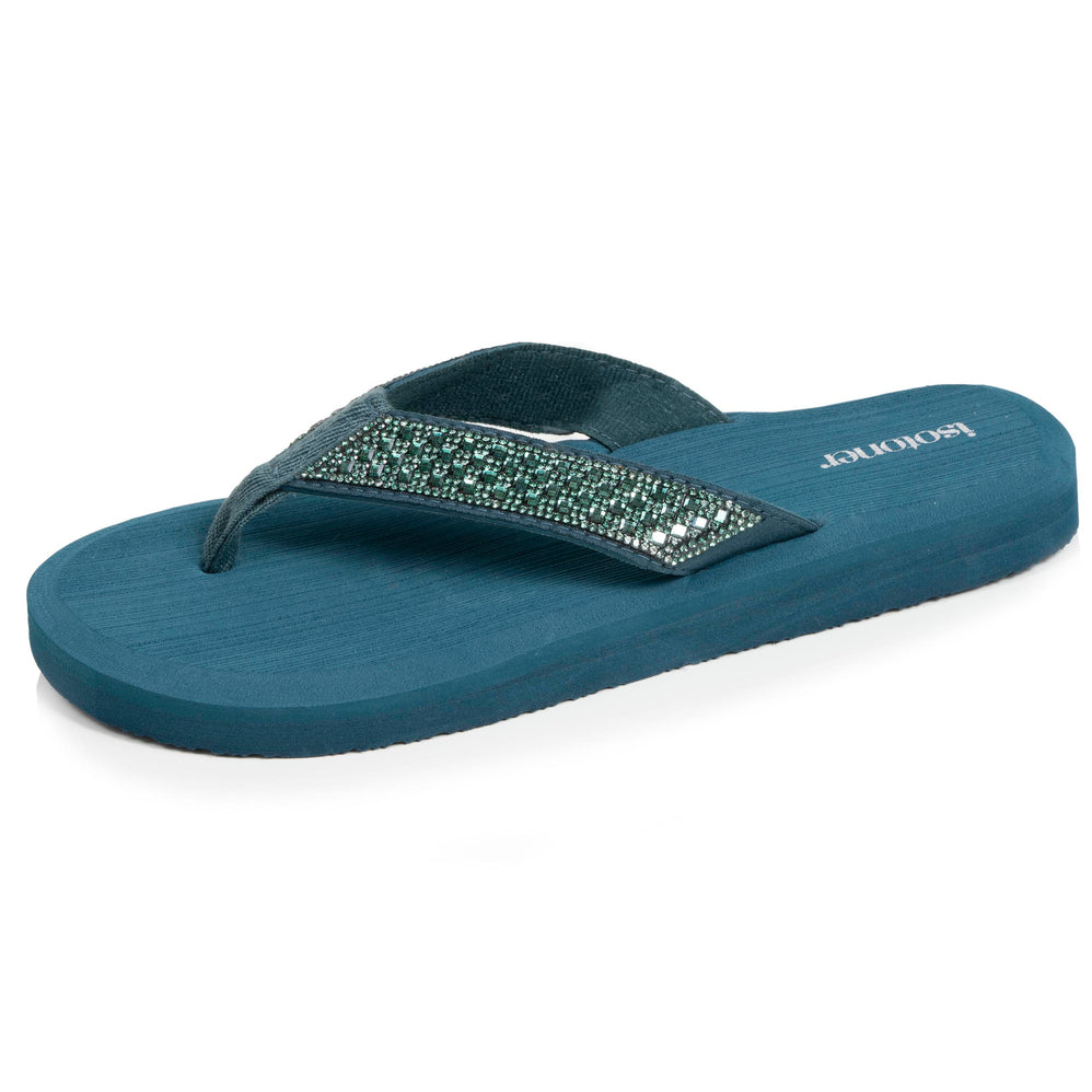 Tongs Femme yoga confort Vert canard - Isotoner