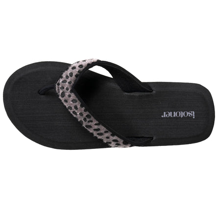 Tongs Femme yoga jungle Léopard/Noir - Isotoner