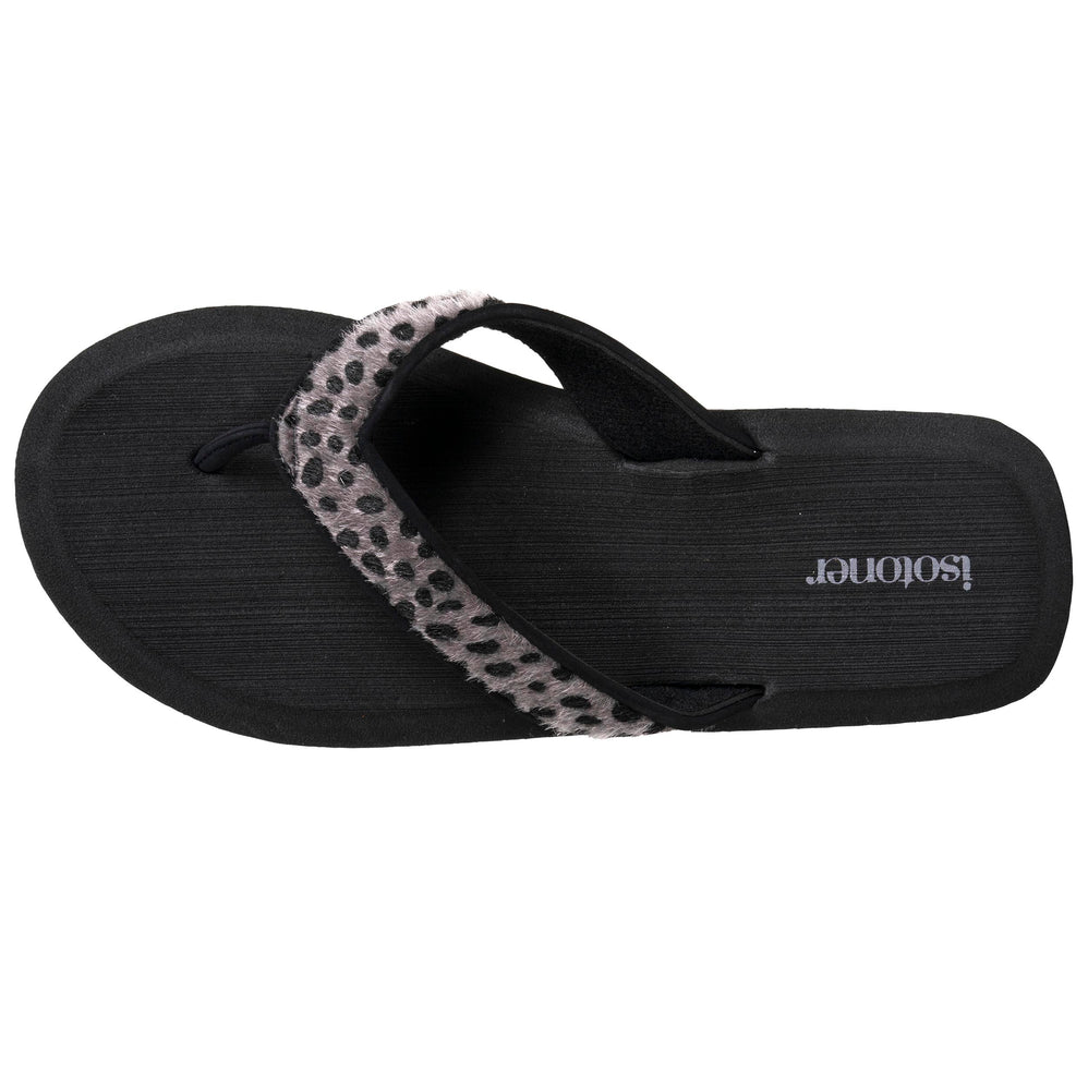 Tongs Femme yoga jungle Léopard/Noir - Isotoner