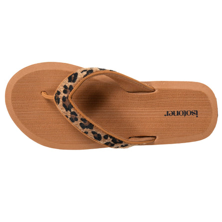 Tongs Femme yoga jungle Marron/Léopard - Isotoner