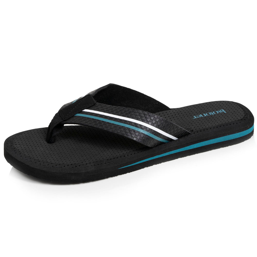 Tongs Homme sport Noir/Bleu - Isotoner