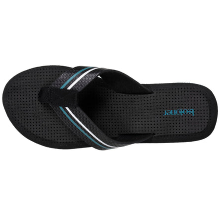 Tongs Homme sport Noir/Bleu - Isotoner