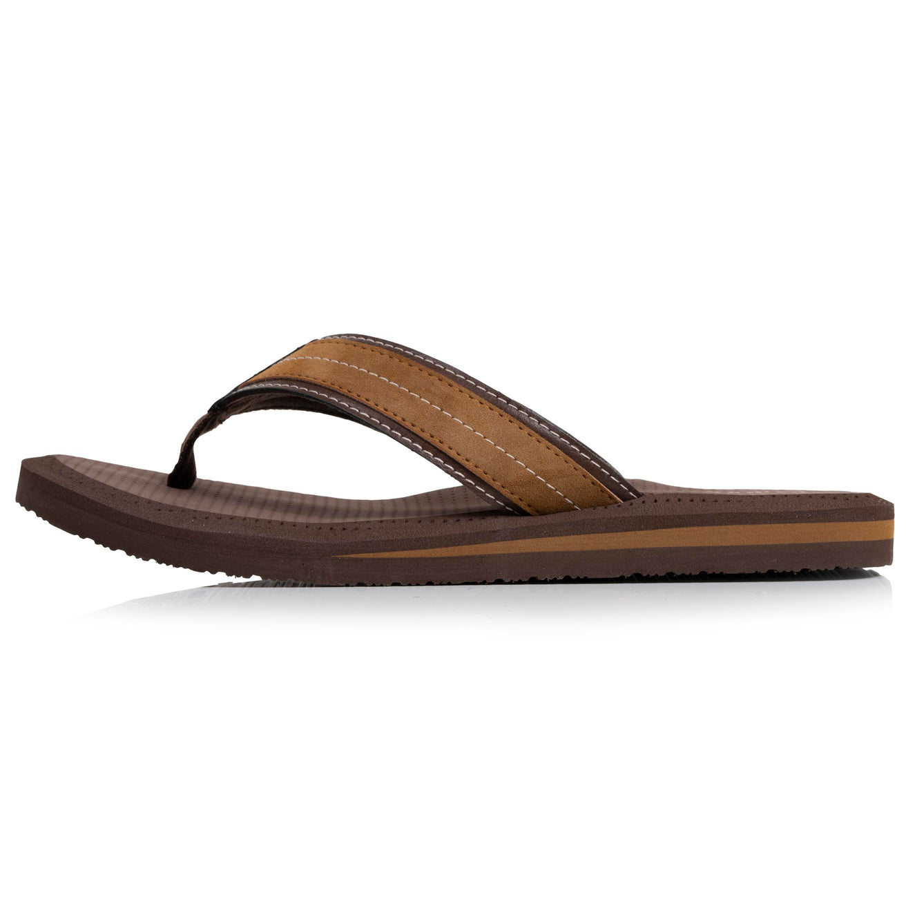 Tongs Homme tige large sport Marron