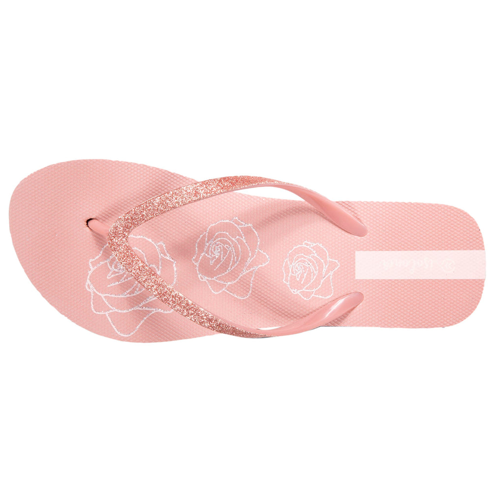 Tongs Femme imprimé floral talon Rose - Isotoner