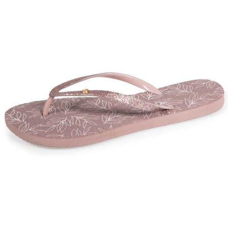 Tongs Femme imprimé Taupe foncé - Isotoner