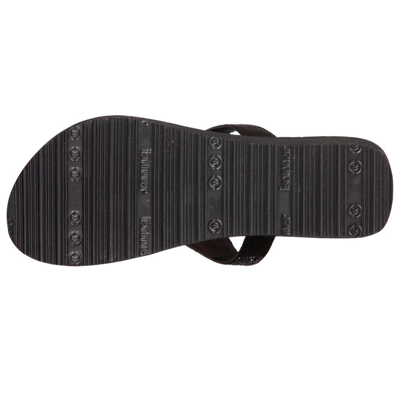 Tongs Femme strass talon Noir
