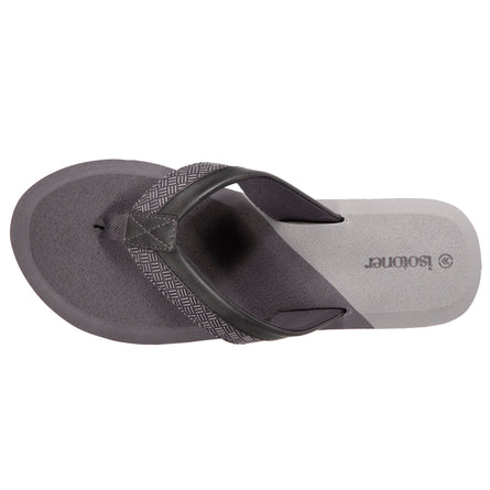 Tongs Homme tressées bicolores Grises - Isotoner