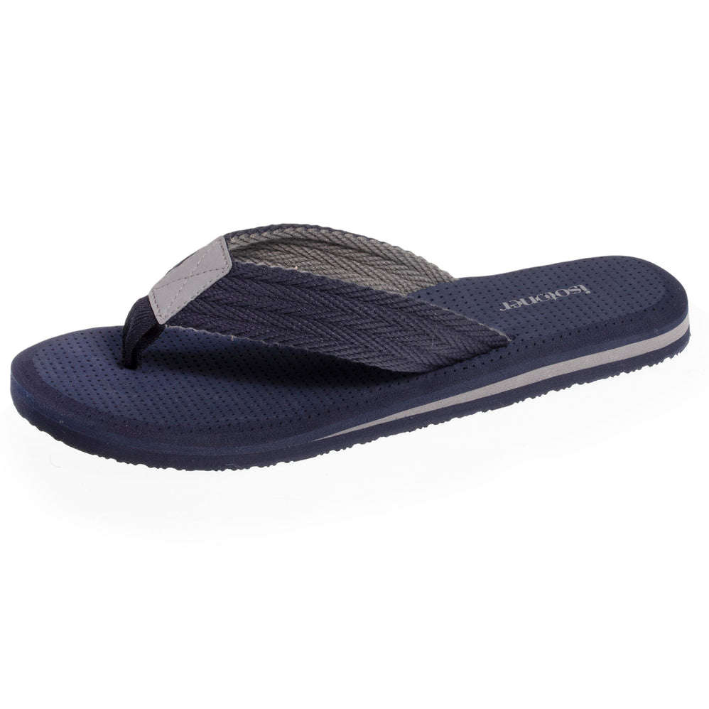 Tongs Homme tige corde Marine - Isotoner