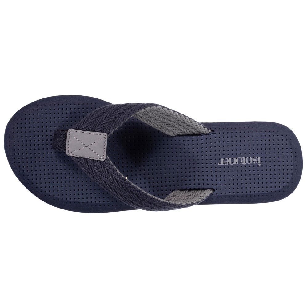 Tongs Homme tige corde Marine - Isotoner