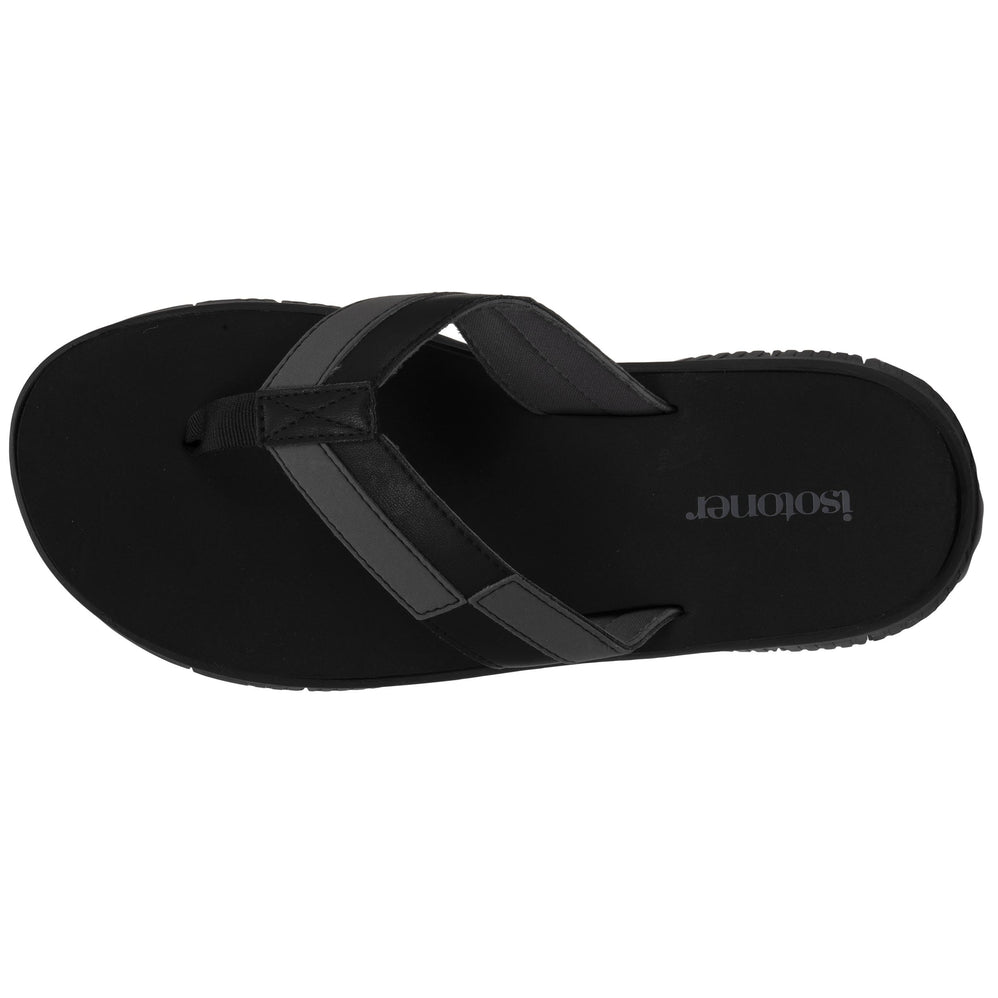 Tongs sport Homme confort Noir - Isotoner