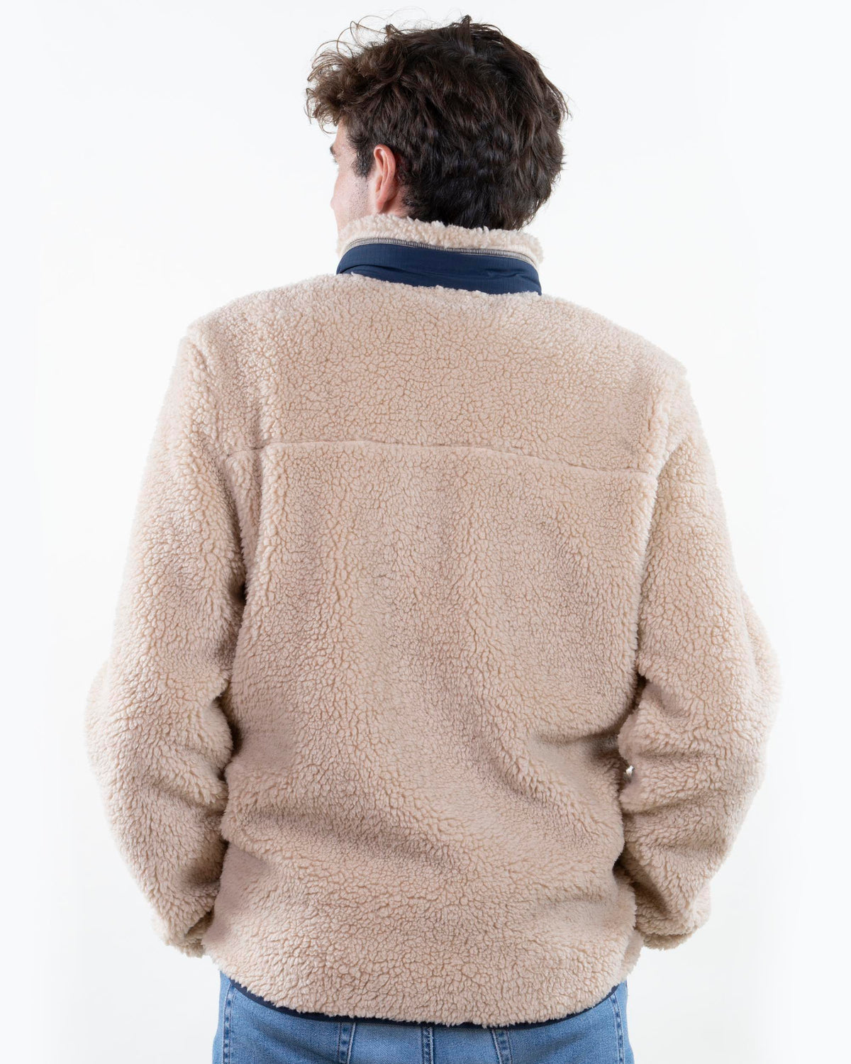 Veste sherpa Homme manches longues Beige