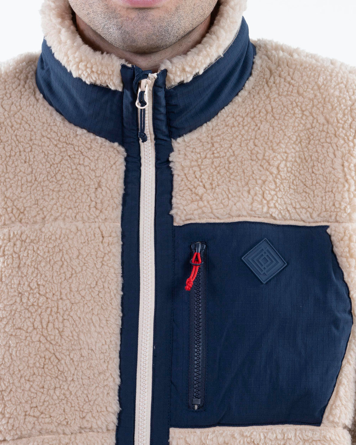 Veste sherpa Homme manches longues Beige
