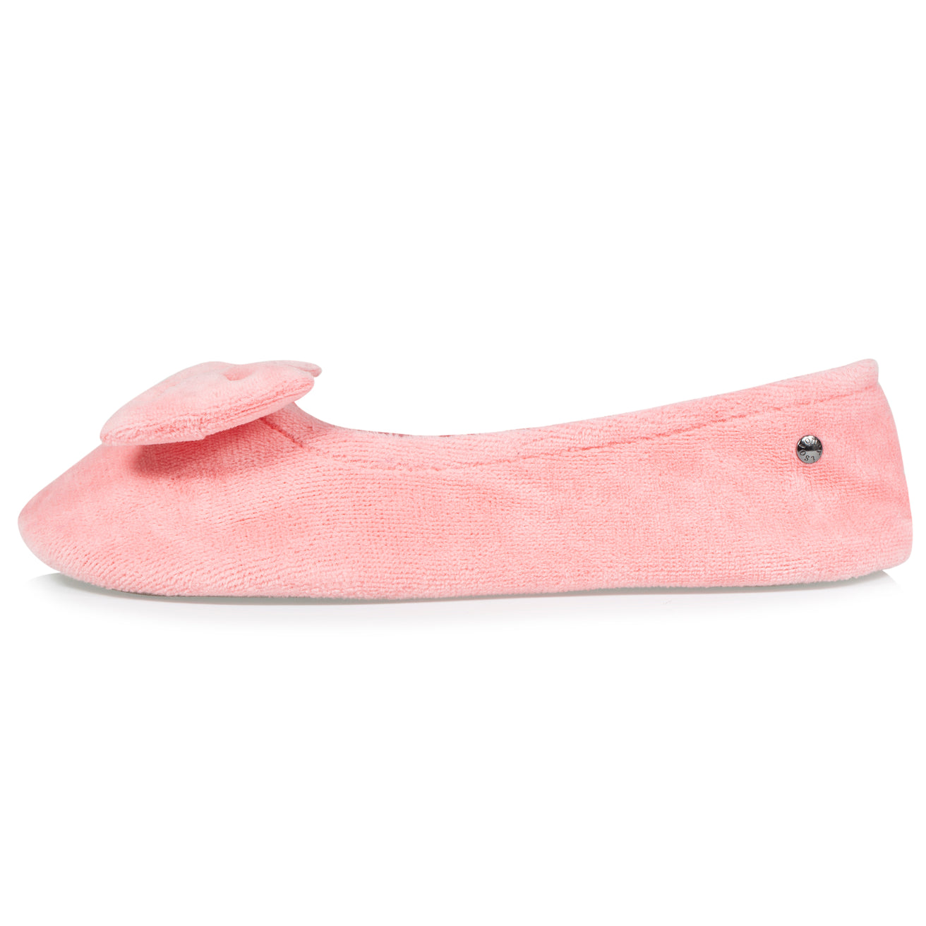 Chaussons ballerines Femme grand noeud Corail