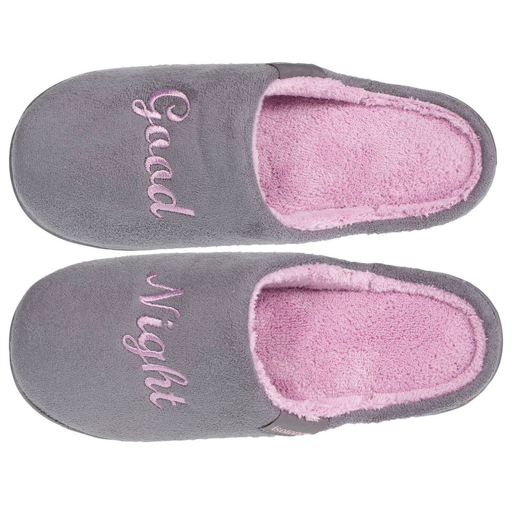 Chaussons mules Junior Gris/Rose - Isotoner